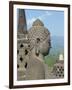 Detail, Buddhist Temple, Borobudur, UNESCO World Heritage Site, Java, Indonesia, Southeast Asia-Harding Robert-Framed Photographic Print