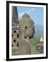 Detail, Buddhist Temple, Borobudur, UNESCO World Heritage Site, Java, Indonesia, Southeast Asia-Harding Robert-Framed Photographic Print