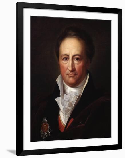 Detail De : Portrait De L'ecrivain Johann Wolfgang Von Goethe (1749-1832) (Portrait of the Author J-Franz Gerhard von Kugelgen-Framed Giclee Print