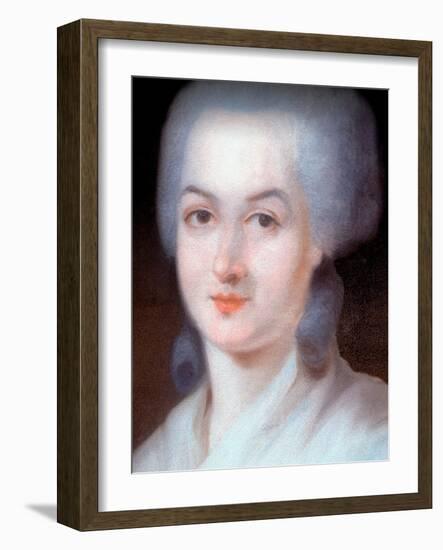 Detail Du Portrait of Olympe De Gouges (Detail) (Marie Gouze, Dite Olympe De Gouges, 1748-1793) Par-Alexandre Kucharski-Framed Giclee Print