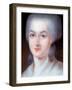 Detail Du Portrait of Olympe De Gouges (Detail) (Marie Gouze, Dite Olympe De Gouges, 1748-1793) Par-Alexandre Kucharski-Framed Giclee Print