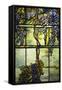 Detail from a Fine Leaded Glass Triptych Window (Wisteria)-null-Framed Stretched Canvas