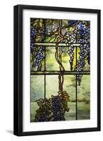 Detail from a Fine Leaded Glass Triptych Window (Wisteria)-null-Framed Giclee Print