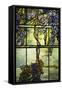 Detail from a Fine Leaded Glass Triptych Window (Wisteria)-null-Framed Stretched Canvas