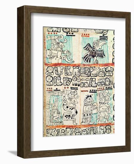 Detail from a Mayan Codex-null-Framed Giclee Print