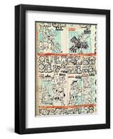 Detail from a Mayan Codex-null-Framed Giclee Print