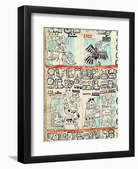 Detail from a Mayan Codex-null-Framed Giclee Print