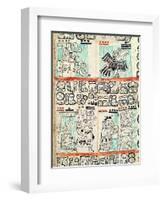 Detail from a Mayan Codex-null-Framed Giclee Print