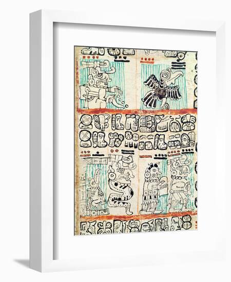 Detail from a Mayan Codex-null-Framed Giclee Print