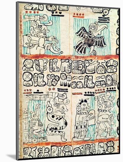 Detail from a Mayan Codex-null-Mounted Giclee Print
