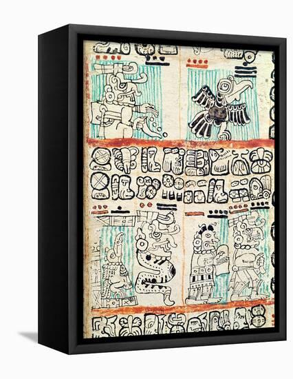 Detail from a Mayan Codex-null-Framed Stretched Canvas