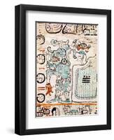 Detail from a Mayan Codex-null-Framed Premium Giclee Print