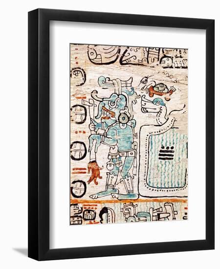 Detail from a Mayan Codex-null-Framed Premium Giclee Print