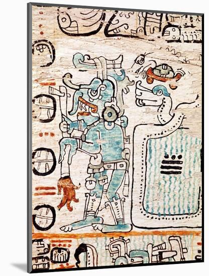 Detail from a Mayan Codex-null-Mounted Premium Giclee Print