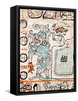 Detail from a Mayan Codex-null-Framed Stretched Canvas