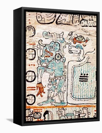 Detail from a Mayan Codex-null-Framed Stretched Canvas