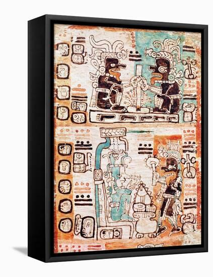 Detail from a Mayan Codex-null-Framed Stretched Canvas