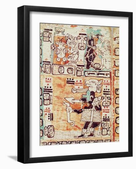 Detail from a Mayan Codex-null-Framed Giclee Print