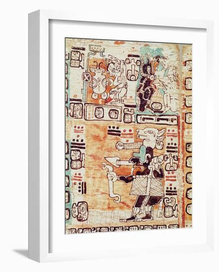 Detail from a Mayan Codex-null-Framed Giclee Print