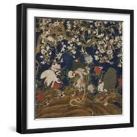 Detail from a Set of Chinese Painted Wallpaper Panels Depicting Pheasants, Phoenix and Peacocks…-Chinese School-Framed Giclee Print