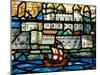 Detail from a Stained Glass Window in the Church of All Hallows by the Tower, the Oldest Church in -Kimberley Coole-Mounted Photographic Print
