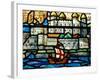 Detail from a Stained Glass Window in the Church of All Hallows by the Tower, the Oldest Church in -Kimberley Coole-Framed Photographic Print