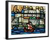 Detail from a Stained Glass Window in the Church of All Hallows by the Tower, the Oldest Church in -Kimberley Coole-Framed Photographic Print