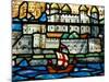 Detail from a Stained Glass Window in the Church of All Hallows by the Tower, the Oldest Church in -Kimberley Coole-Mounted Photographic Print