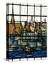 Detail from a Stained Glass Window in the Church of All Hallows by the Tower, the Oldest Church in-Kimberley Coole-Stretched Canvas