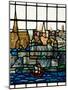 Detail from a Stained Glass Window in the Church of All Hallows by the Tower, the Oldest Church in-Kimberley Coole-Mounted Photographic Print
