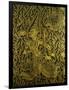 Detail from a Thai Cabinet, Ebonised Wood Inlaid with Brass-null-Framed Giclee Print