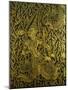 Detail from a Thai Cabinet, Ebonised Wood Inlaid with Brass-null-Mounted Giclee Print