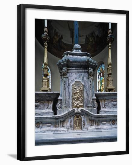 Detail from Altar of San Siro Co-Cathedral, Sanremo, Italy, 12th-17th Centuries-null-Framed Giclee Print