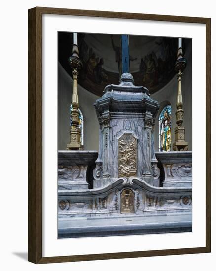 Detail from Altar of San Siro Co-Cathedral, Sanremo, Italy, 12th-17th Centuries-null-Framed Giclee Print