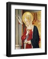 Detail from Annunciation with St Luke the Evangelist-Benedetto Bonfigli-Framed Premium Giclee Print