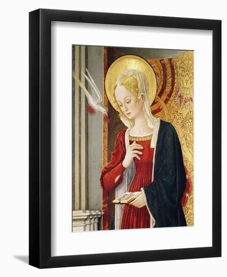 Detail from Annunciation with St Luke the Evangelist-Benedetto Bonfigli-Framed Premium Giclee Print