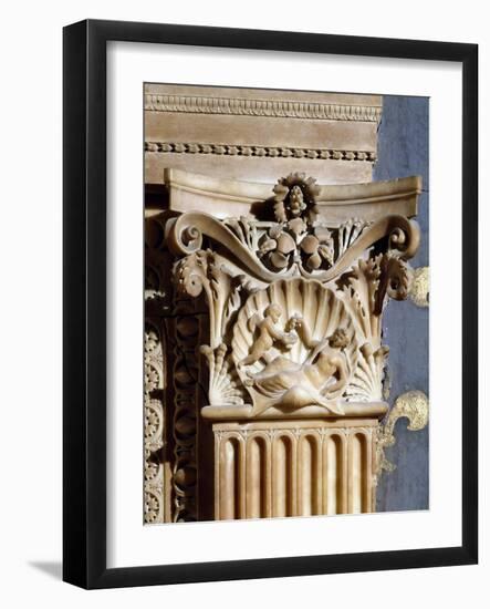 Detail from Audience Chamber Door Built in 15th Century-null-Framed Giclee Print