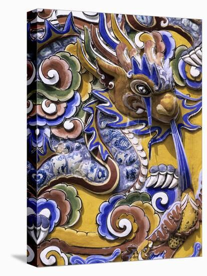 Detail from Chinese Gateway Inside the Imperial City, the Citadel, Hue, UNESCO World Heritage Site,-Stuart Black-Stretched Canvas