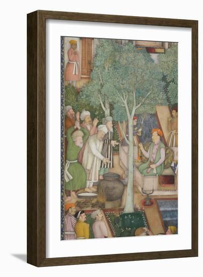 Detail from Emperor Jahangir with Holy Men in a Garden, C.1615-Abu'l Hasan-Framed Giclee Print