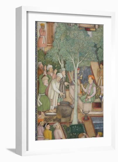 Detail from Emperor Jahangir with Holy Men in a Garden, C.1615-Abu'l Hasan-Framed Giclee Print