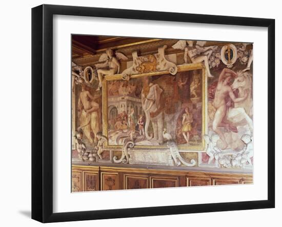 Detail from Francis I Gallery, Decorated in 1534-1537-Francesco Primaticcio-Framed Giclee Print