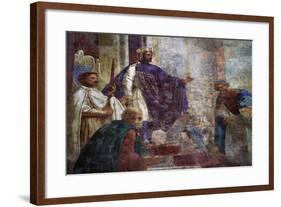 Detail from Frescoes on Facade of Palazzo Thiene-null-Framed Giclee Print