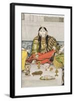 Detail from Group of Nautch Girls, 1800-25-Ghulam Ali Khan-Framed Giclee Print