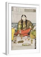 Detail from Group of Nautch Girls, 1800-25-Ghulam Ali Khan-Framed Giclee Print