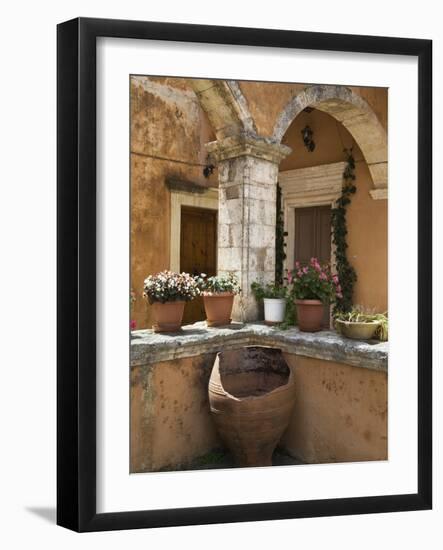 Detail from Inside Monastery, Agia Triada Monastery (Moni Zangarolo), Akrotiri Peninsula, Chania Re-Stuart Black-Framed Photographic Print