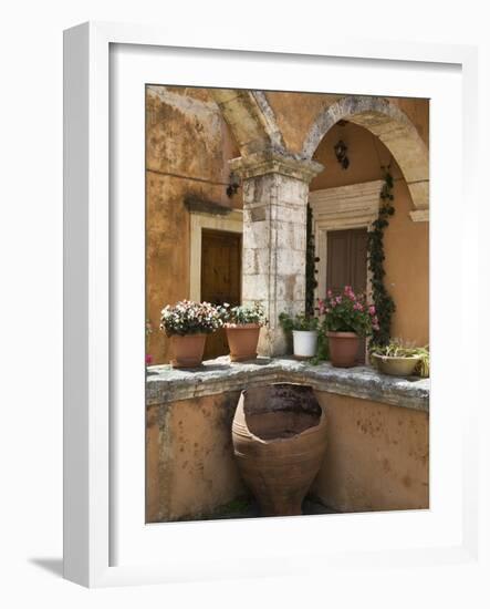 Detail from Inside Monastery, Agia Triada Monastery (Moni Zangarolo), Akrotiri Peninsula, Chania Re-Stuart Black-Framed Photographic Print