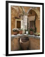 Detail from Inside Monastery, Agia Triada Monastery (Moni Zangarolo), Akrotiri Peninsula, Chania Re-Stuart Black-Framed Photographic Print