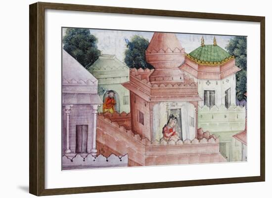 Detail from Krishna Cleaves the Demon Narakasura with His Discus, C.1585-90-null-Framed Giclee Print