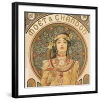 Detail from Moet & Chandon, 1897-Alphonse Mucha-Framed Art Print