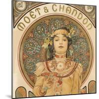 Detail from Moet & Chandon, 1897-Alphonse Mucha-Mounted Art Print